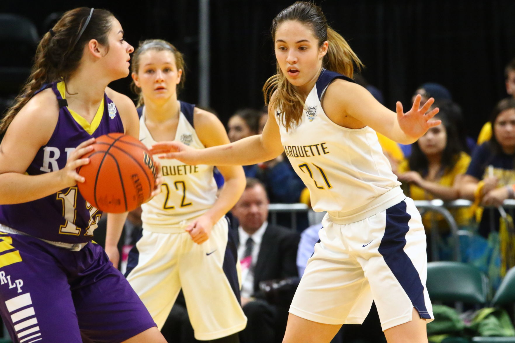 Gallery: Girls Basketball State Finals: Marquette Catholic vs. Vincennes Rivet